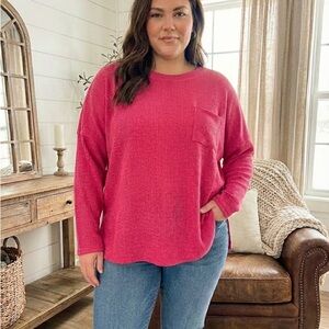 ZENANA PINK SWEATER SIZE 3x